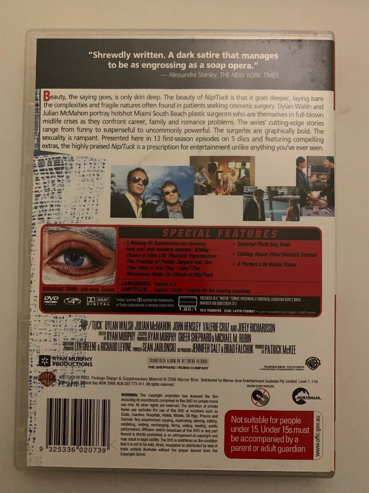 Nip/Tuck : Season 1 (DVD, 2004, 5-Disc Set)