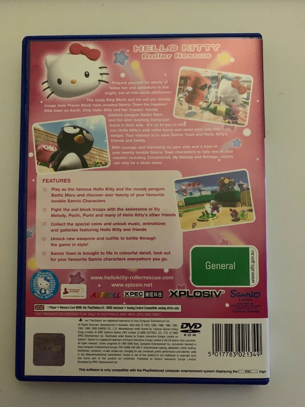 Hello Kitty Roller Rescue - Box + Disc - Playstation 2 PS2 Sanrio Game