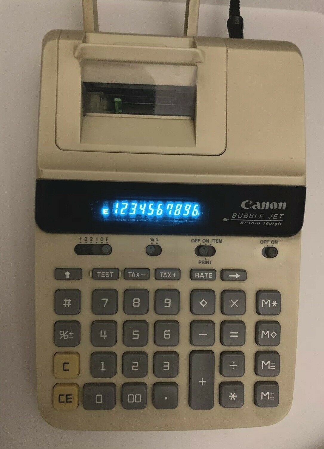 Canon BP10-D Bubble Jet Vintage Financial Business Calculator in Good Working Co