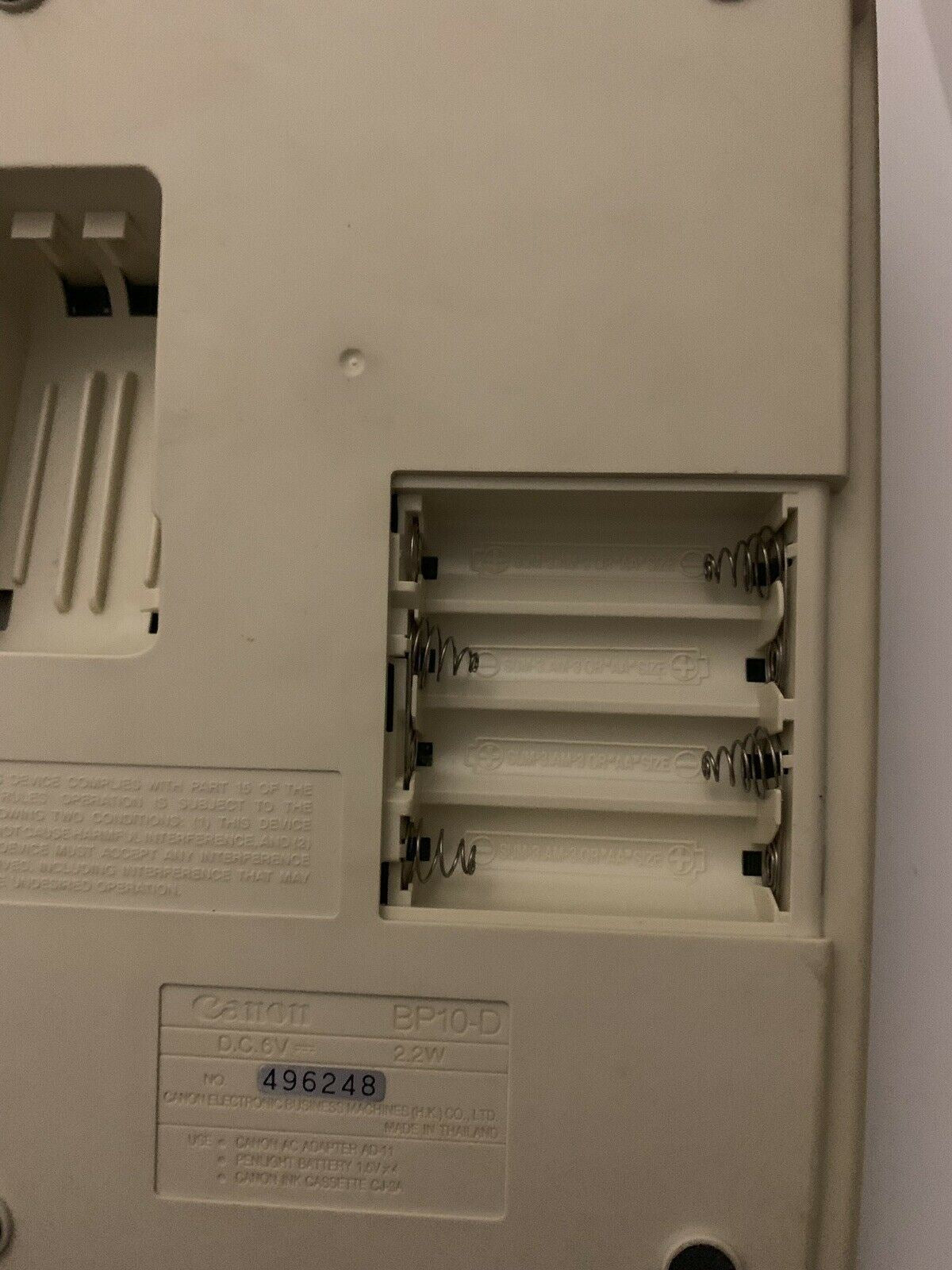 Canon BP10-D Bubble Jet Vintage Financial Business Calculator in Good Working Co