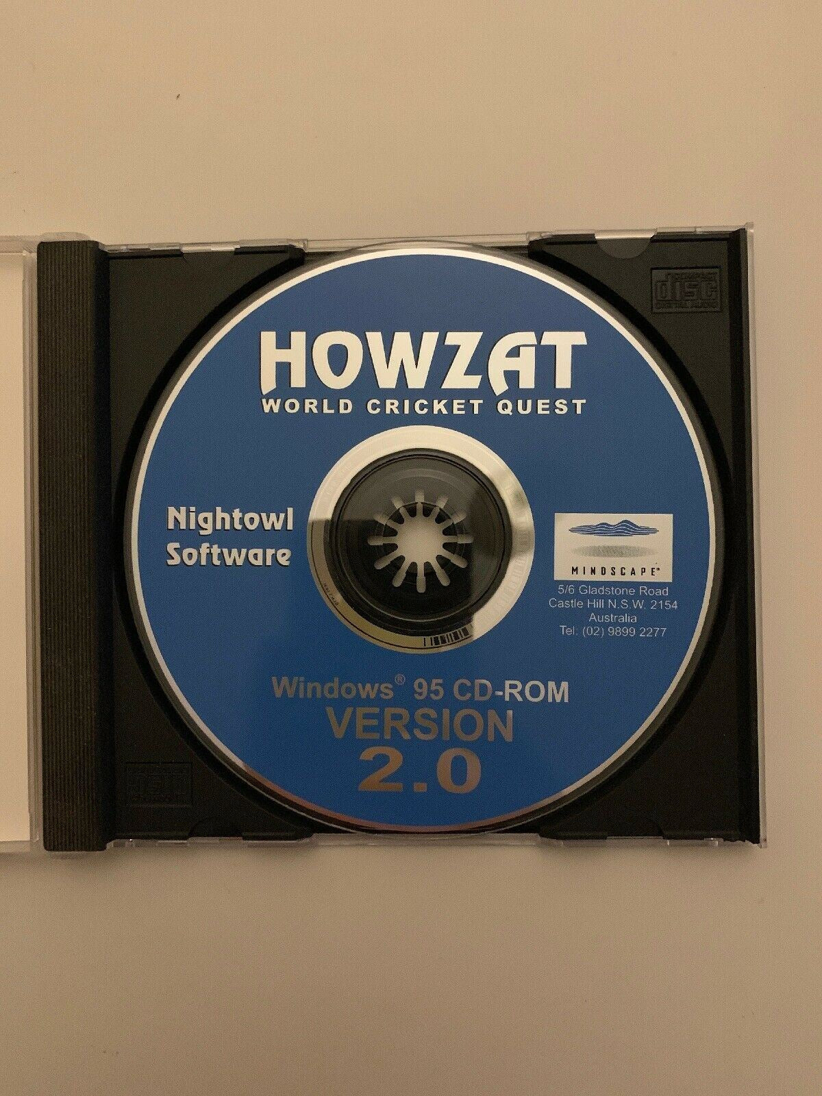 **Very Rare** HOWZAT World Cricket Quest PC DOS CD-ROM Game - Limited Release