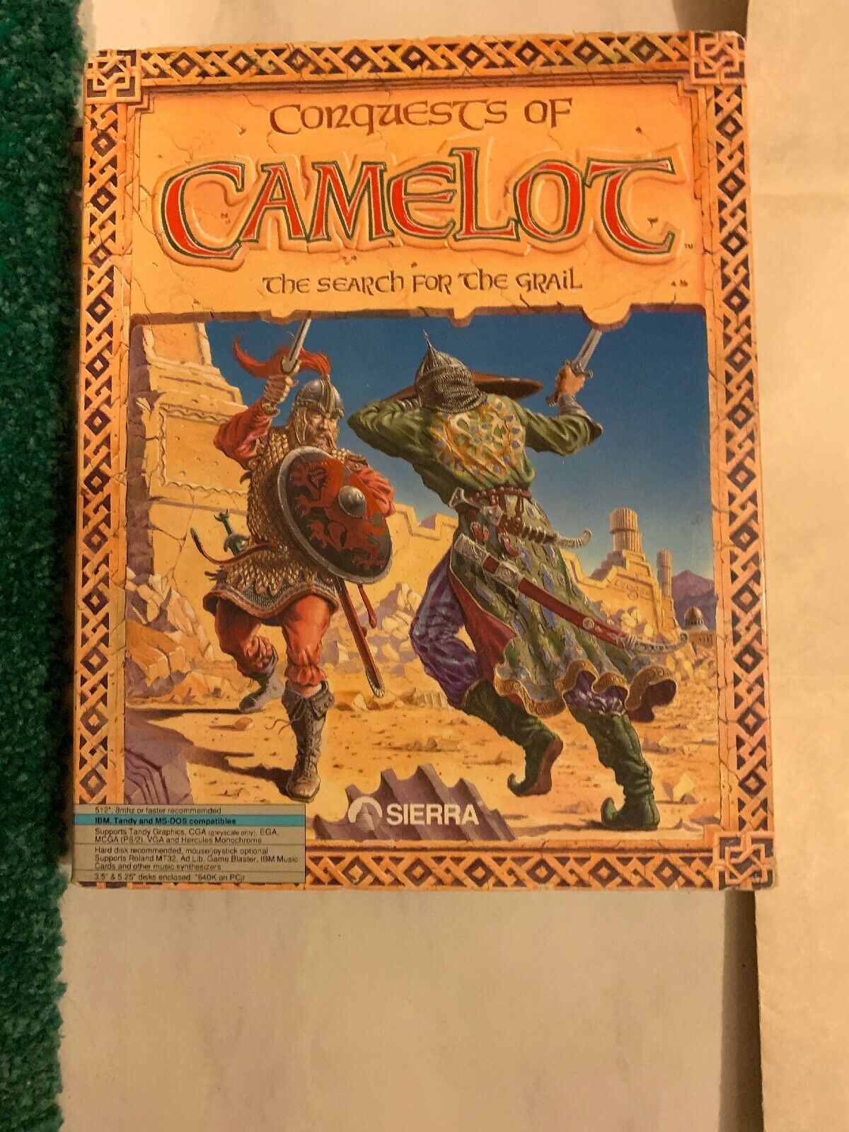Conquests Of Camelot The Search For The Grail PC 3.5 5 1/4 Floppy Disc Manual