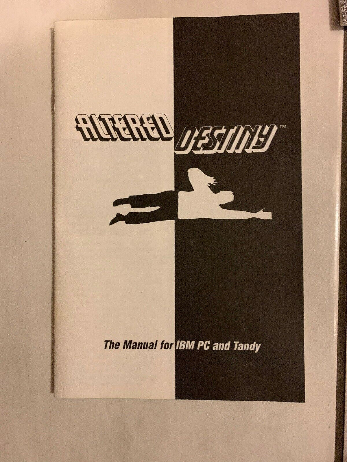 Altered Destiny Accolade IBM PC Tandy Box Manual 3.5 & 5 1/4 Floppy Disc Poster