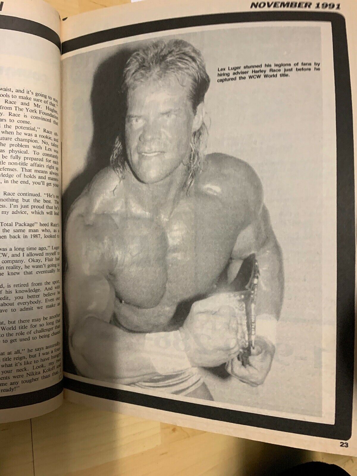 Sports Review Wrestling November 1991 Hook Hogan Led Luger Sting