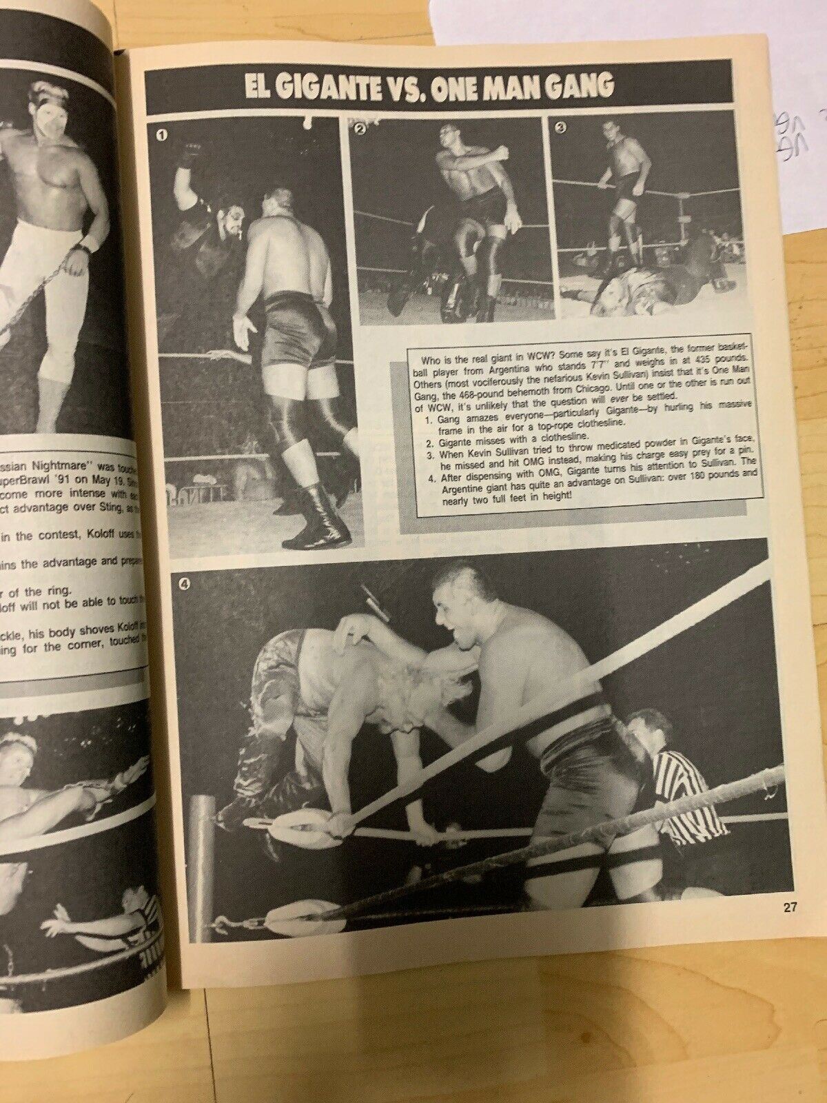Sports Review Wrestling November 1991 Hook Hogan Led Luger Sting