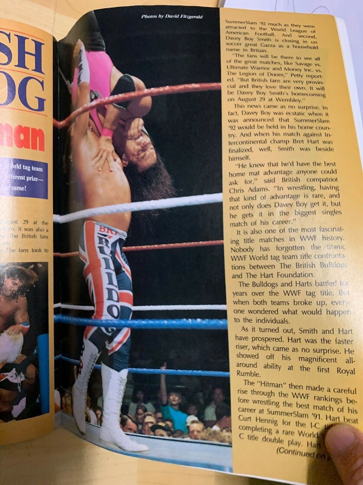 Pro Wrestling Illustrated November 1992 The British Bulldog Hounding The Hitman