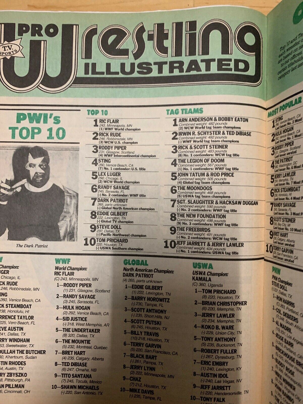 Pro Wrestling Illustrated June 1992 Roddy Piper Speaks Out!