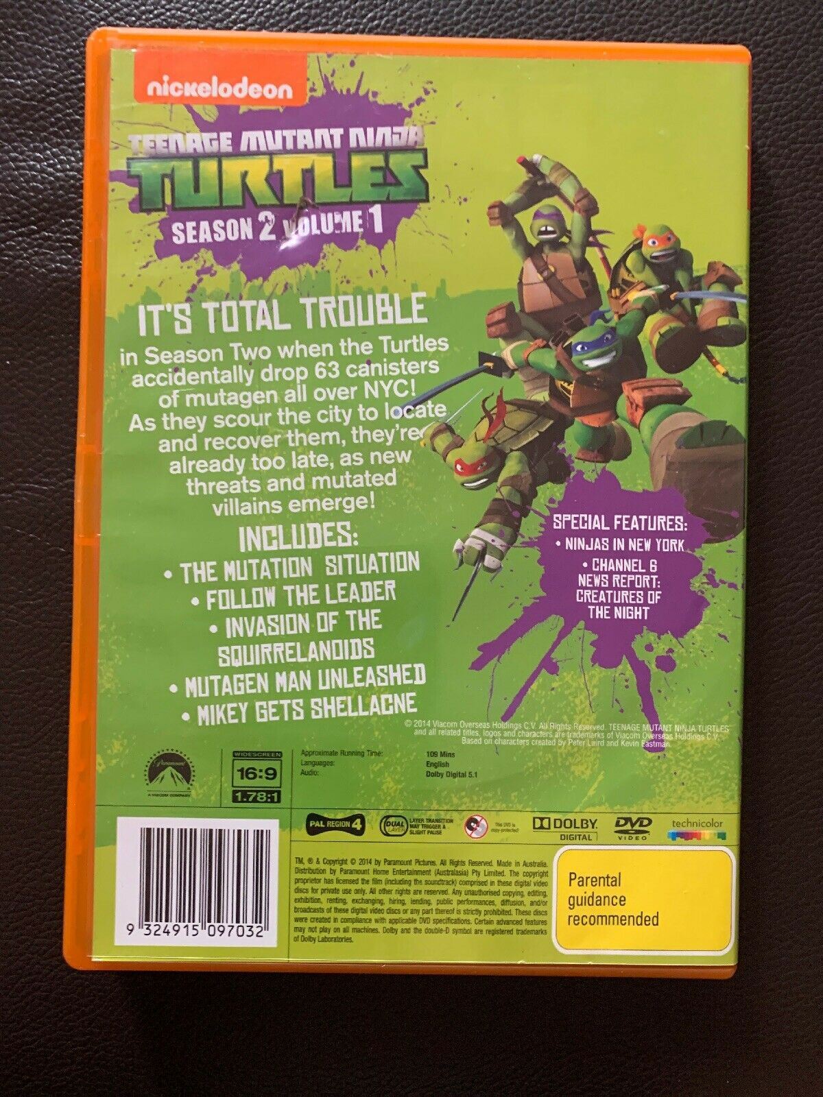 Teenage Mutant Ninja Turtles Mutagen Mayhem Season 2 Volume 1 DVD Region 4