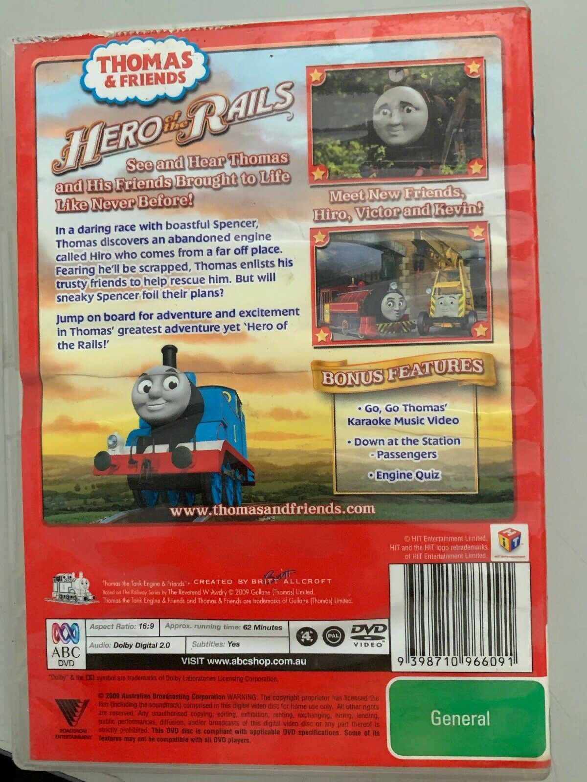 Thomas & Friends - Hero Of The Rails (DVD, 2009)