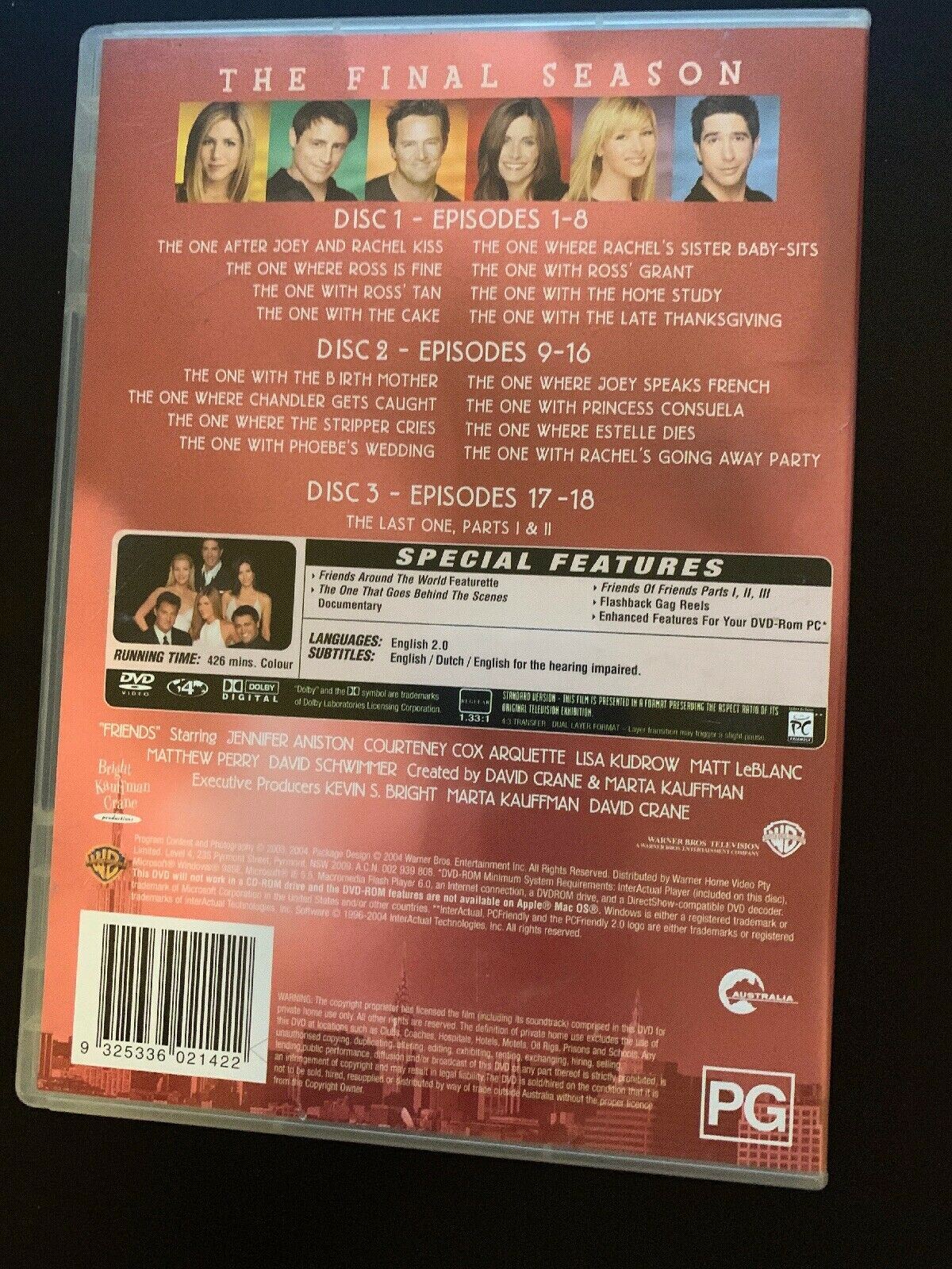 Friends - The Final : Series 10 (DVD, 2004, 3-Disc Set)