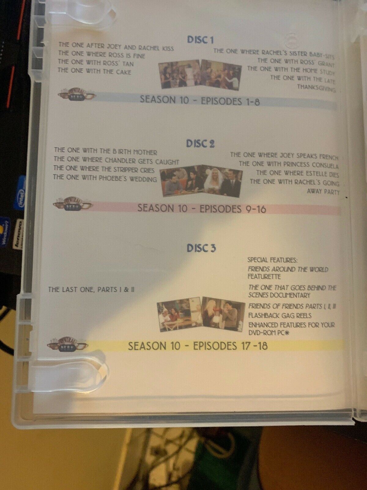 Friends - The Final : Series 10 (DVD, 2004, 3-Disc Set)