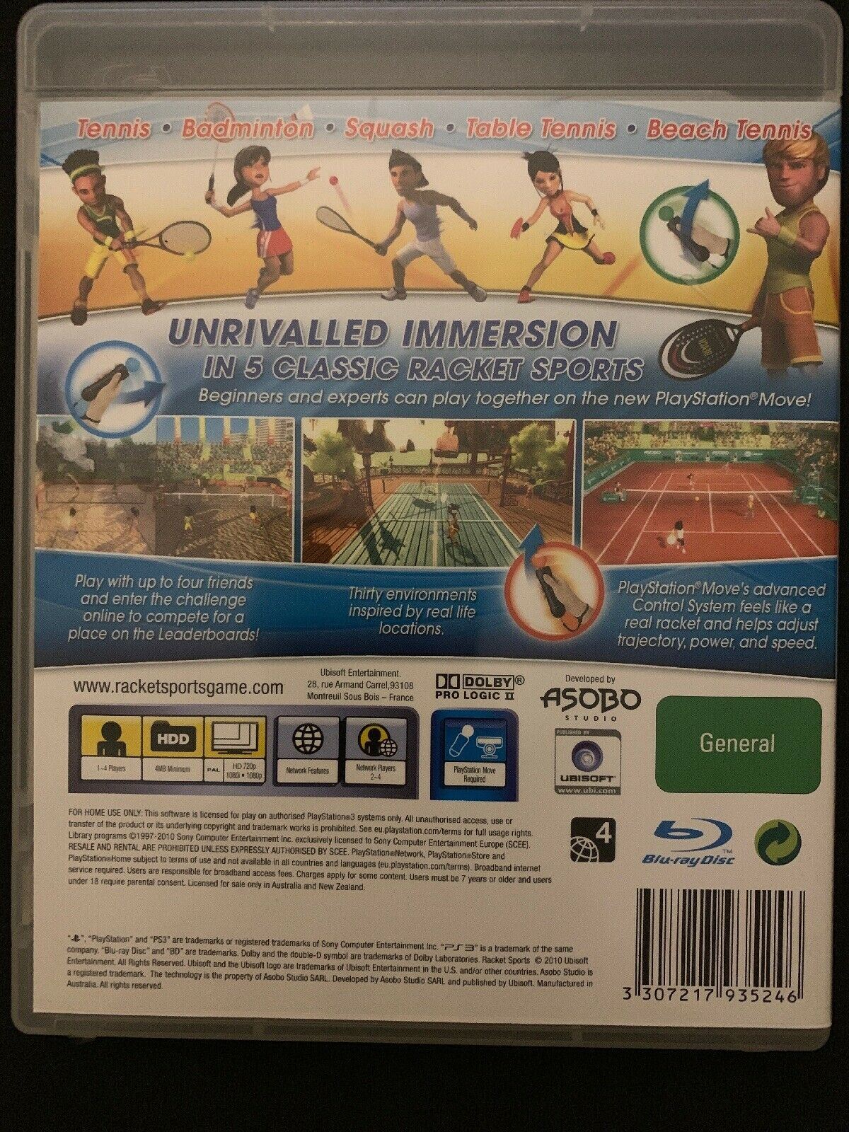 RACKET SPORTS - PLAYSTATION 3 | COMPLETE