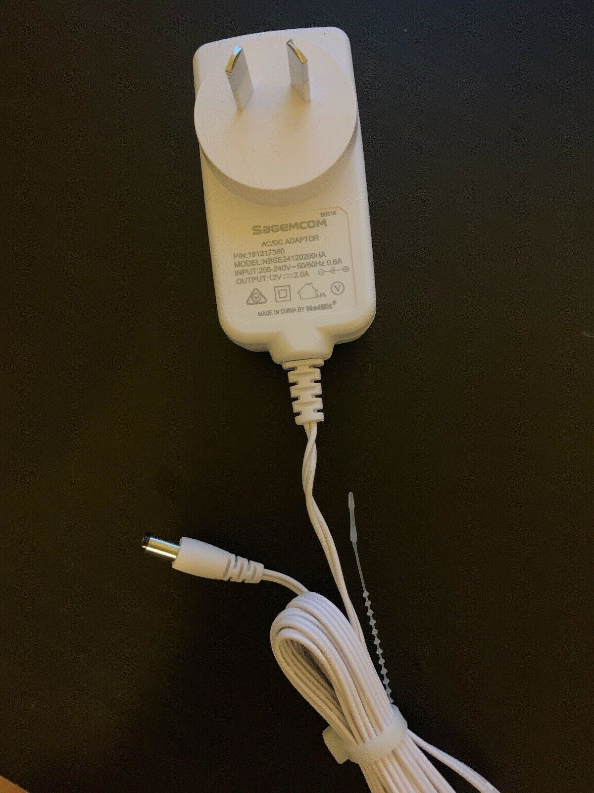 Genuine Sagecom 191217380 AC Adapter 12V 2.0A DC