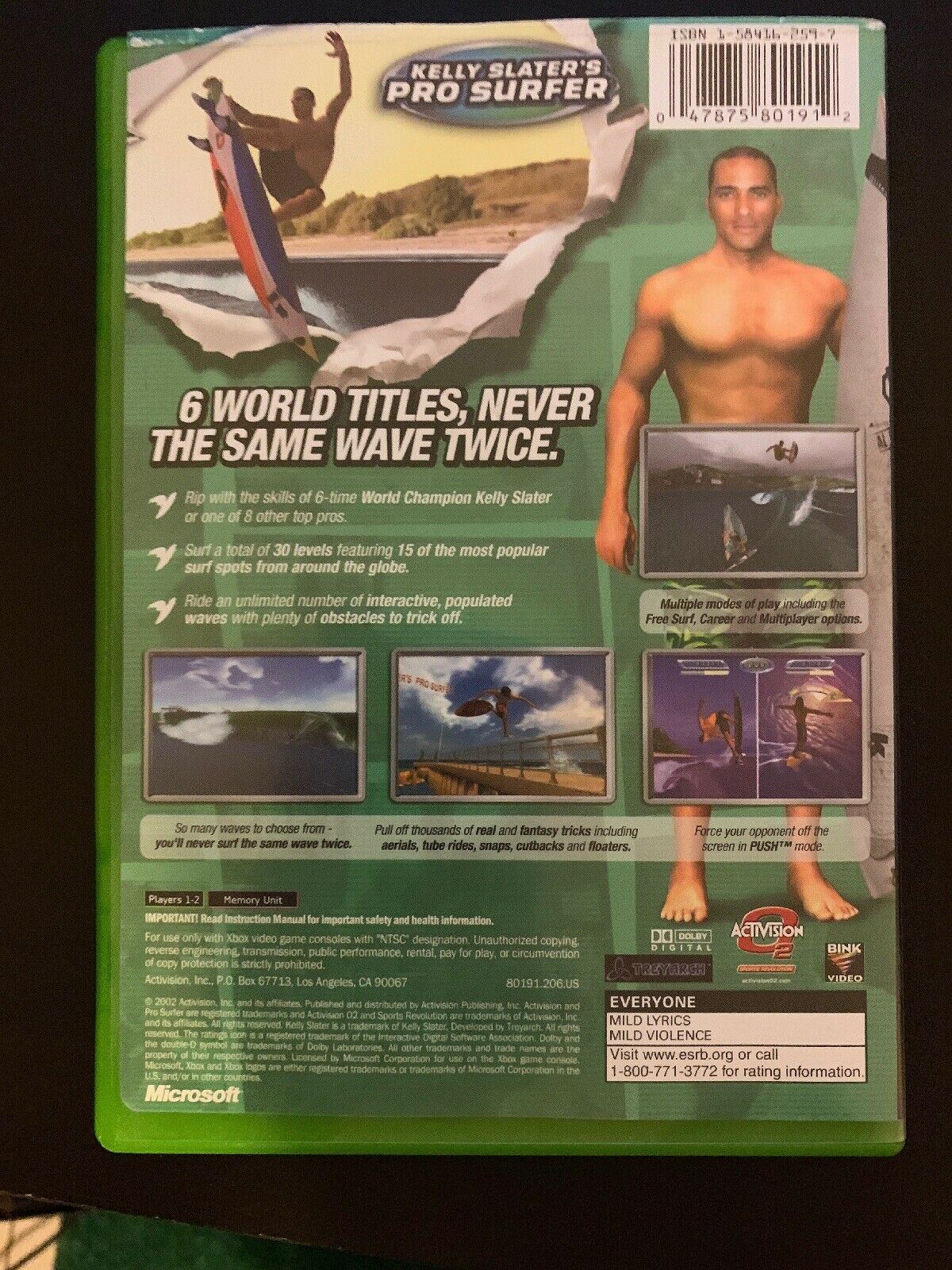 Kelly Slater's Pro Surfer - Original Microsoft Xbox Game PAL