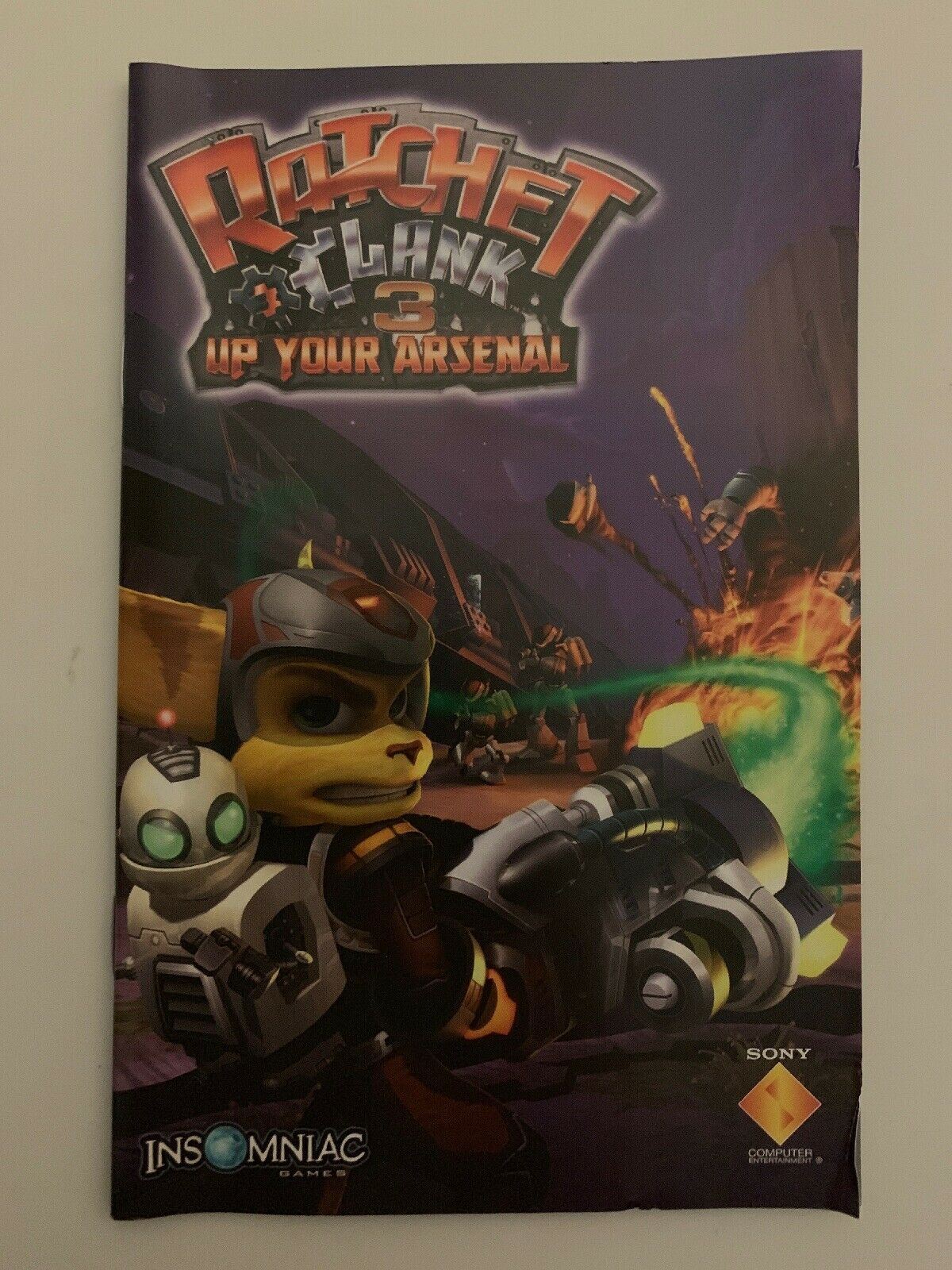 Ratchet & Clank 3: Up Your Arsenal Platinum Sony PlayStation 2, 2004 with Manual