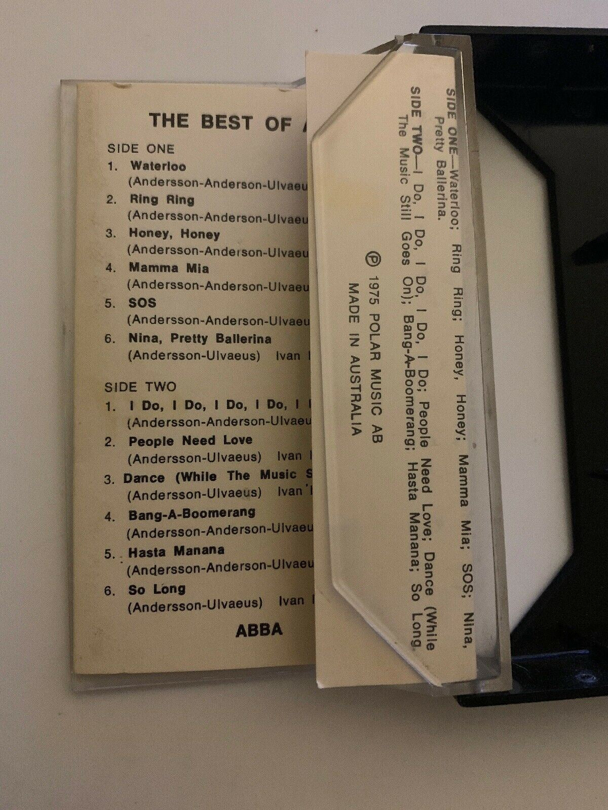 ABBA - The Best Of Abba (Cassette Tape, 1975) Album