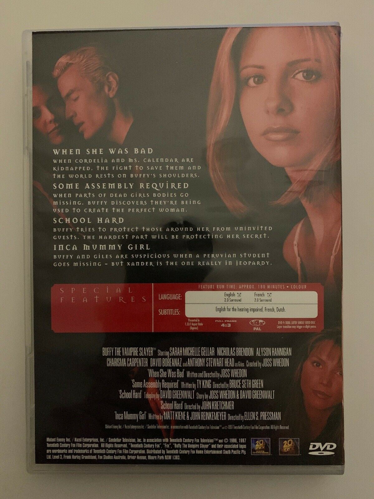 Buffy The Vampire Slayer : Season 2 : Part 1 (DVD, 2003, 3-Disc Set) Collector's