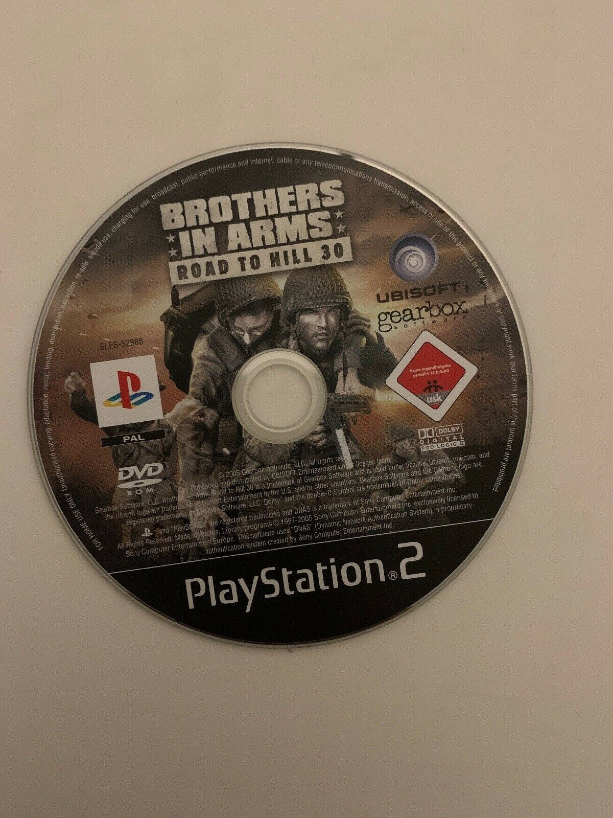 Brothers in Arms Road to Hill 30 - Sony Playstation PS2 PAL Complete With Manual