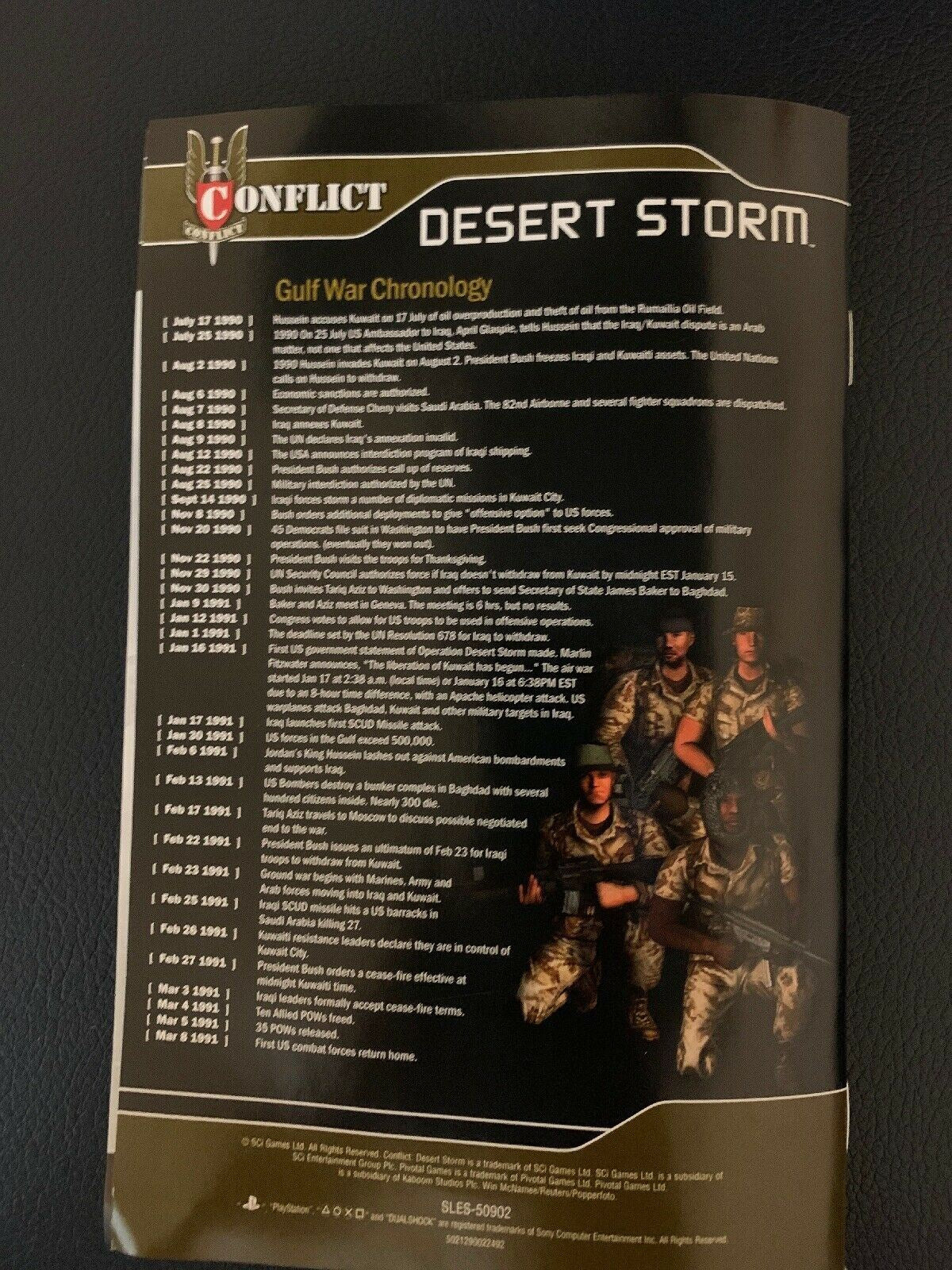 Conflict: Desert Storm - Sony Playstation 2 PS2 with Manual FREE OZ Shipping