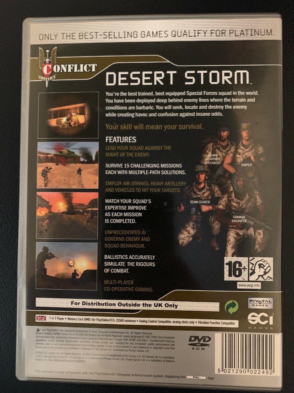 Conflict: Desert Storm - Sony Playstation 2 PS2 with Manual FREE OZ Shipping