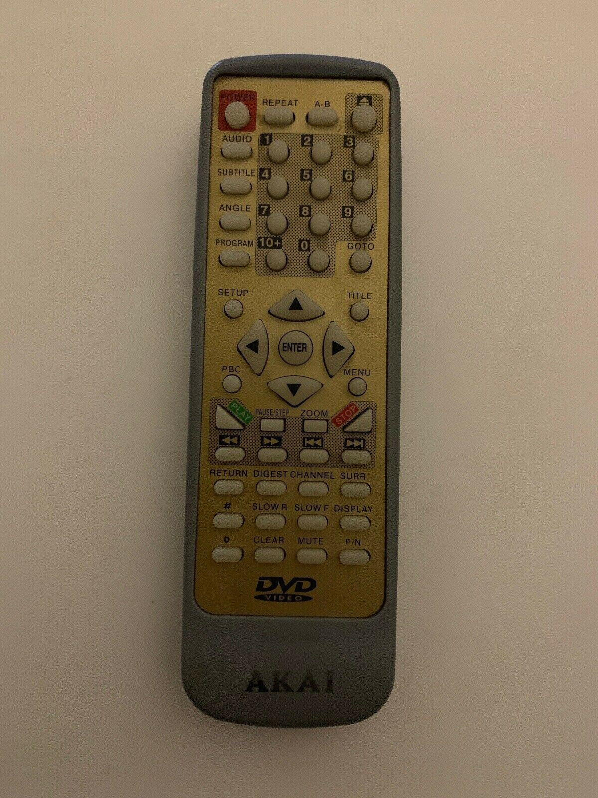 GENUINE AKAI ADV2280 DVD PLAYER REMOTE CONTROL