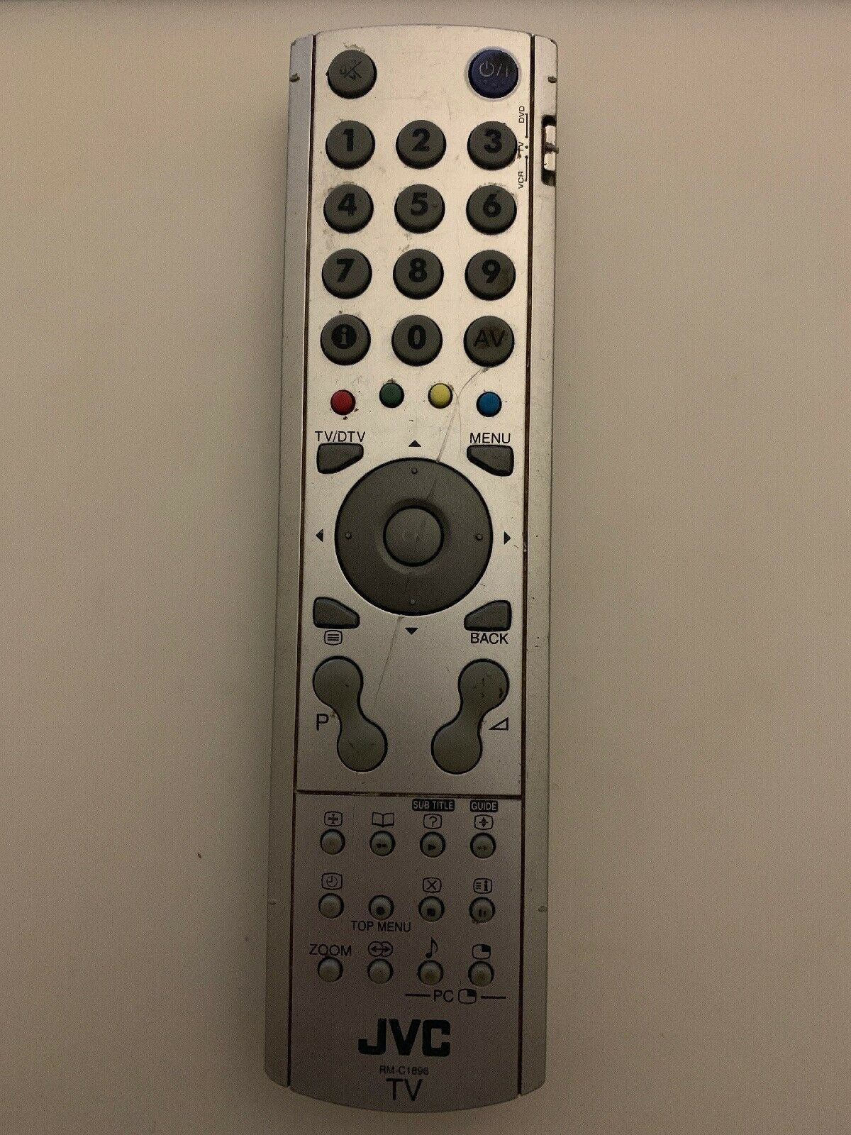 Genuine JVC RM-C1896 Original TV Remote Control (No Battery Cover)