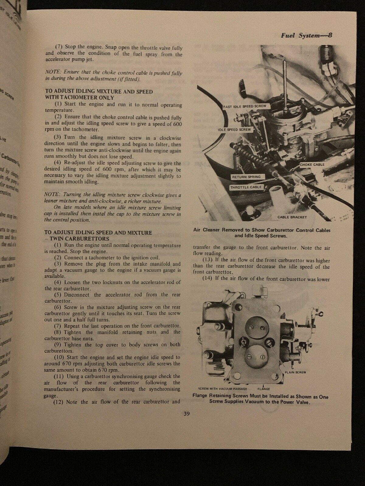 Gregorys Corolla 1200 Service & Repair Manual Hard Cover