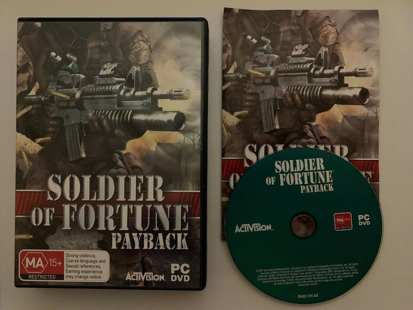 Soldier Of Fortune: Payback for PC DVD Windows FPS Shooter Game