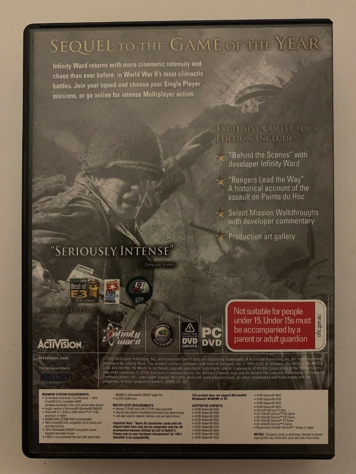 Call Of Duty 2 Collectors Edition, Windows PC DVD Game, Rare