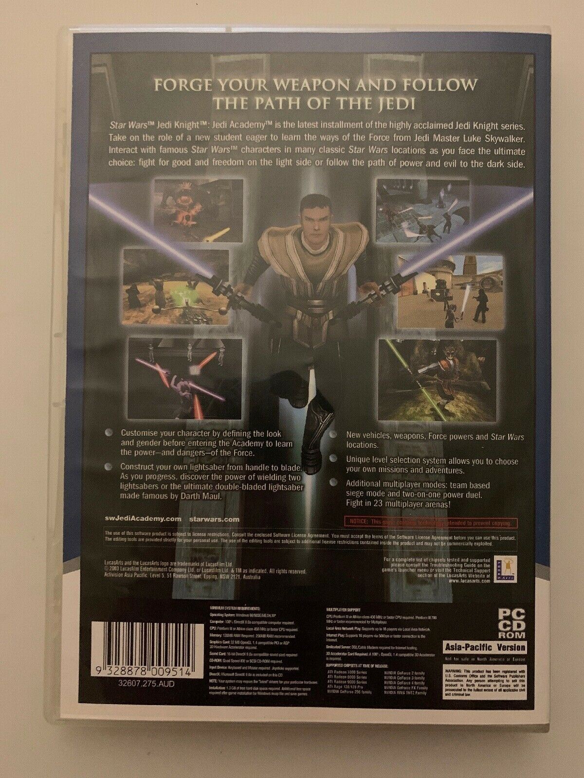 Star Wars Jedi Knight: Jedi Academy PC CDROM Game