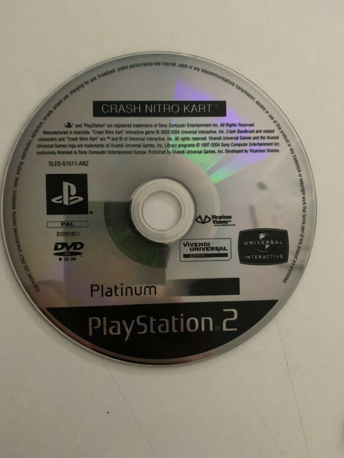 Crash Nitro Kart - Sony PS2 PlayStation 2 Compete With Manual PAL Game