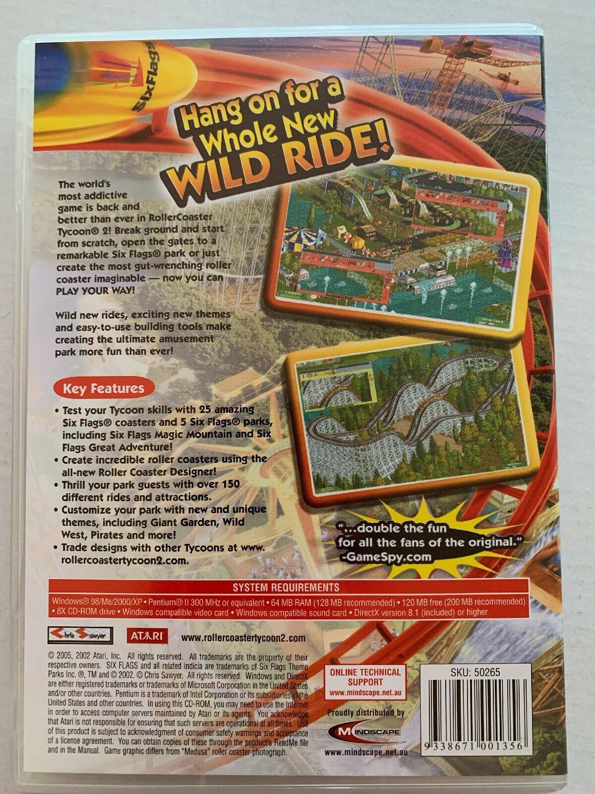 Roller Coaster Tycoon 2 - PC CD-ROM Construction Management & Simulation Game