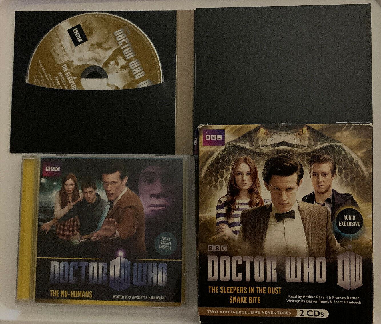 Doctor Who: The Sleepers In The Dust, Nu-Humans & Snake Bite - 3x Audio Book CD