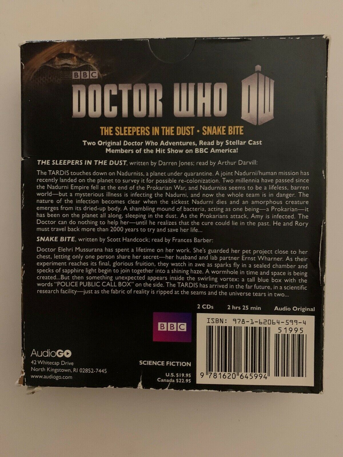 Doctor Who: The Sleepers In The Dust, Nu-Humans & Snake Bite - 3x Audio Book CD