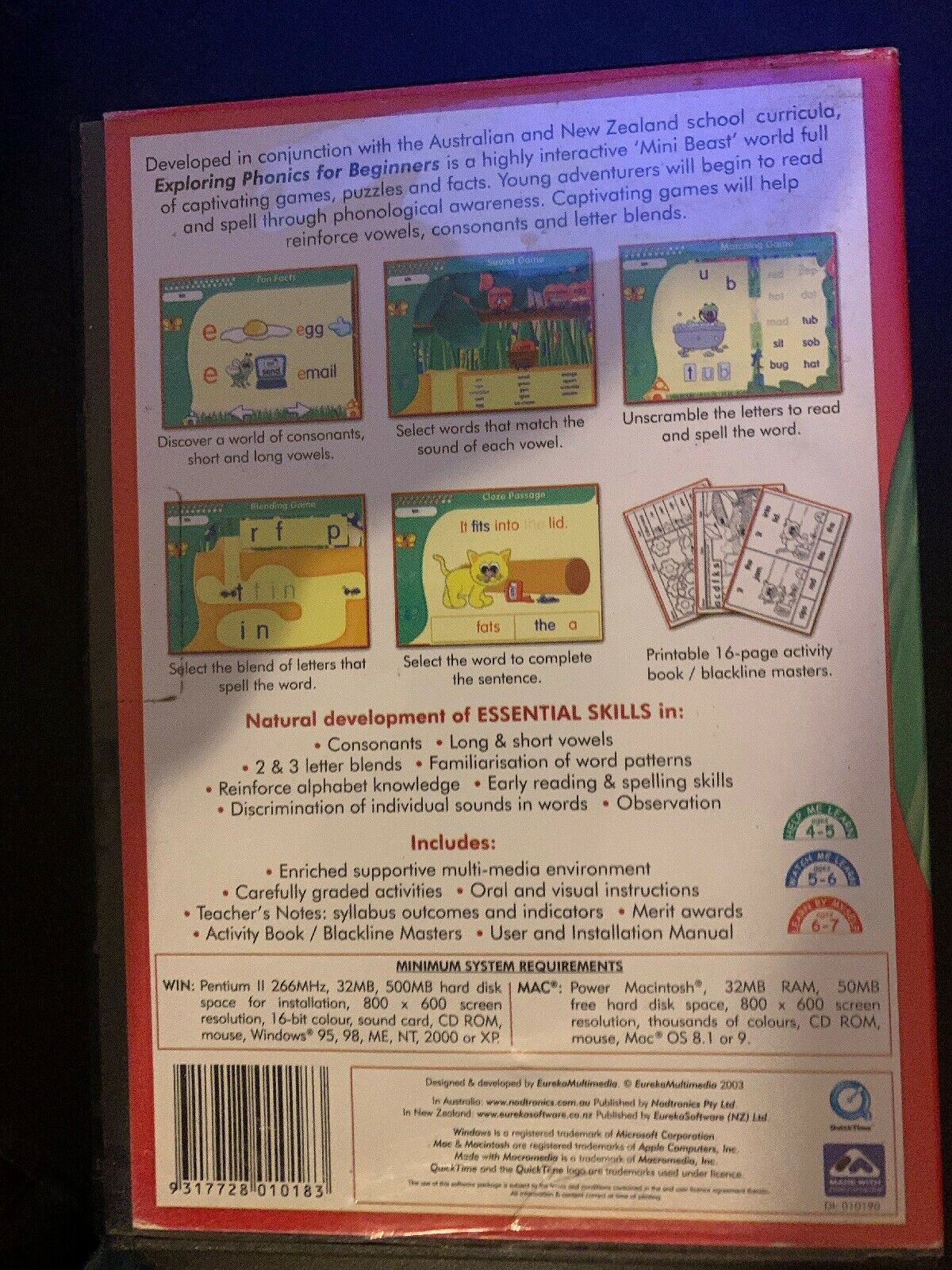 Exploring Phonics 1 For Beginners Eureka education PC Game Windows Mac Ages 4-7