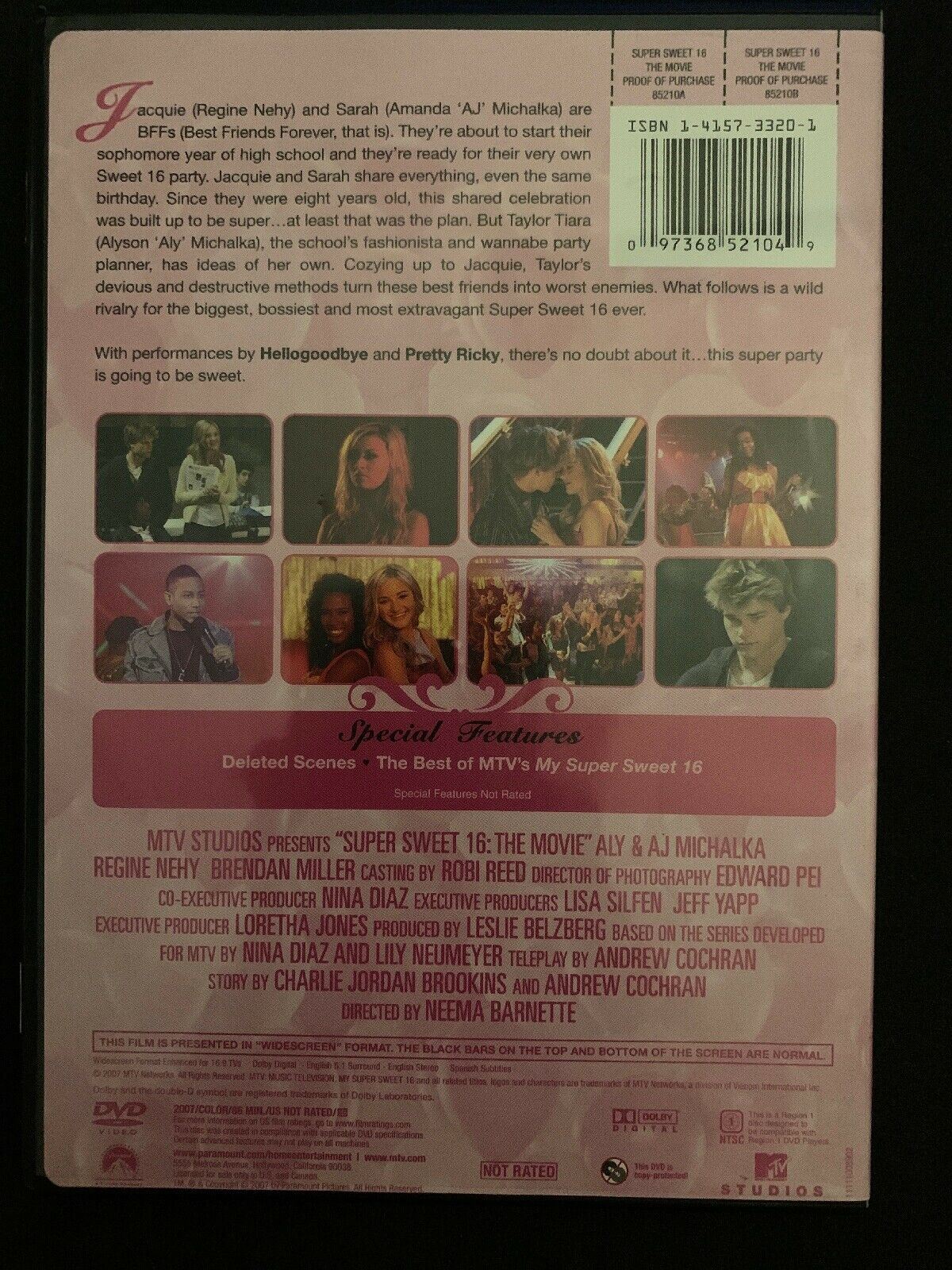 MTV My Super Sweet 16 The Movie (DVD) *Rare* Region 1