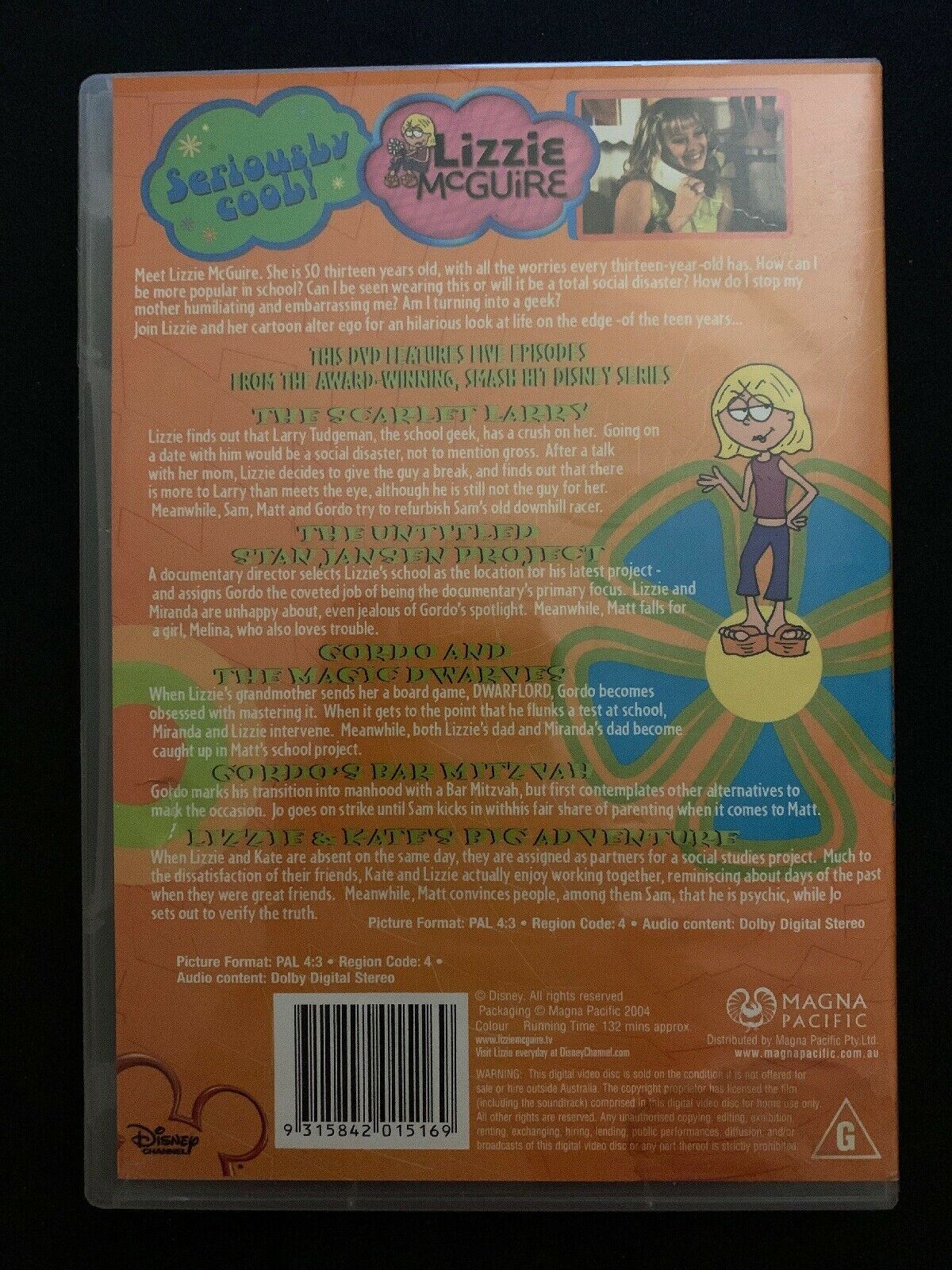 LIZZIE MAGUIRE- LIZZIE AND KATE’S BIG ADVENTURE (DVD, Region 4) Hillary Duff