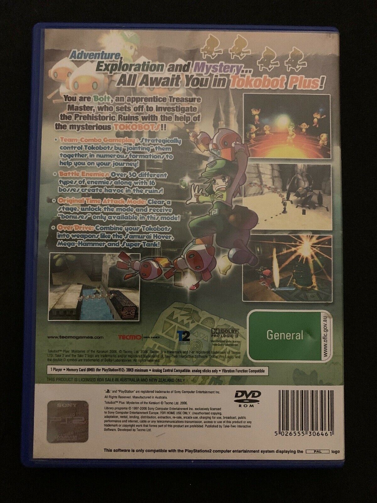 Tokobot Plus - Mysteries of the Karakuri - Sony PS2 Game & Manual - Free Postage