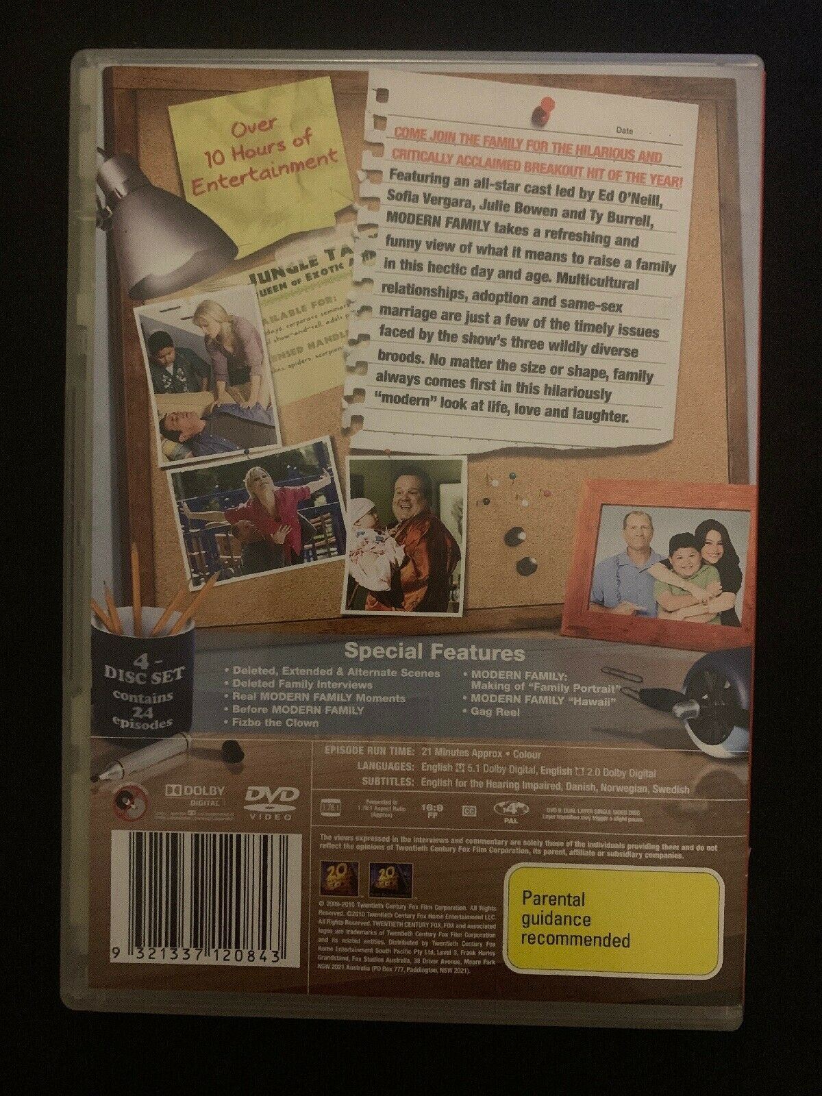 Modern Family : Season 1 (DVD, 2010, 4-Disc Set) Region 4 - Free oz Postage