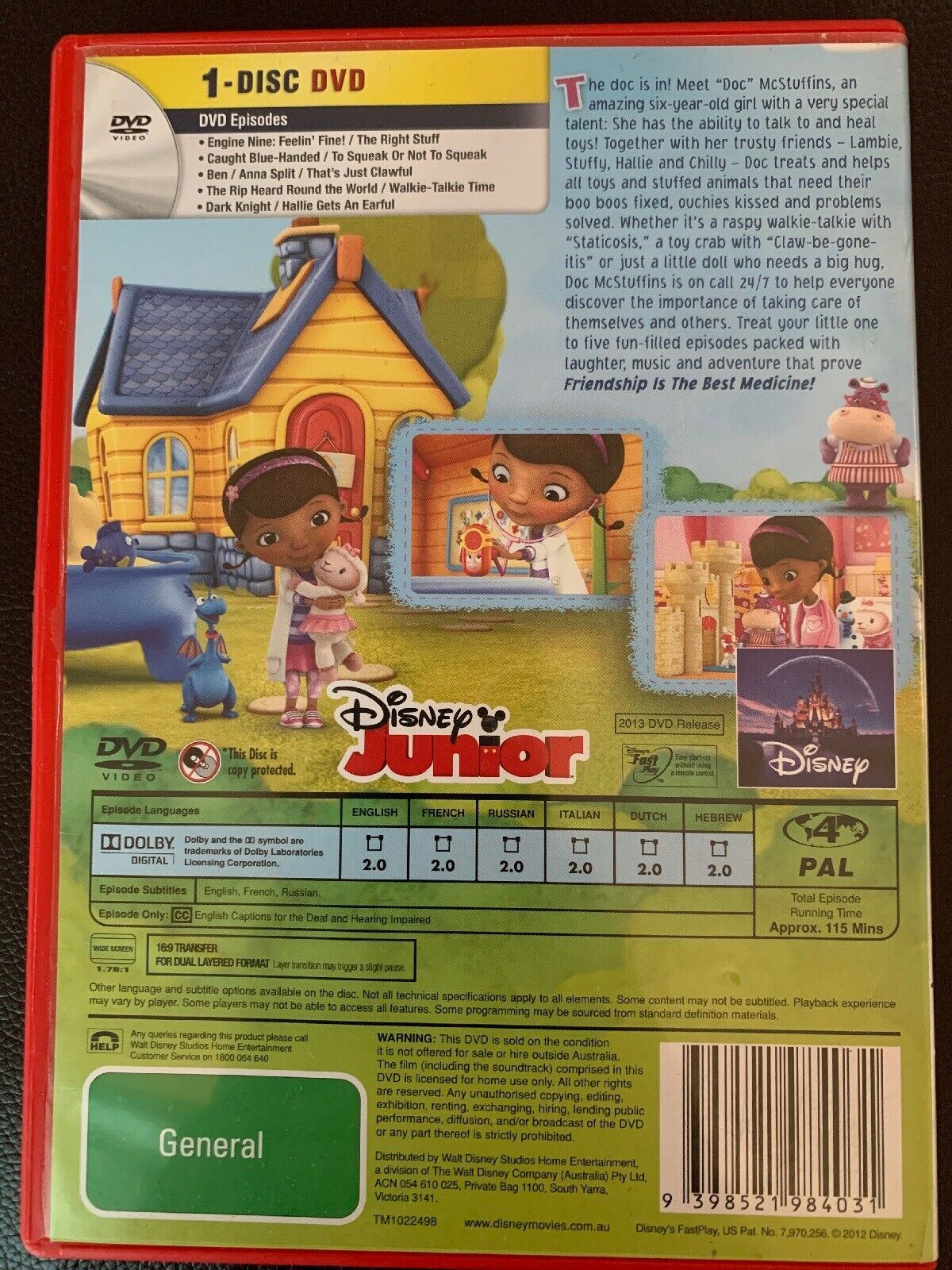 Doc McStuffins - Friendship Is The Best Medicine (DVD, 2013)