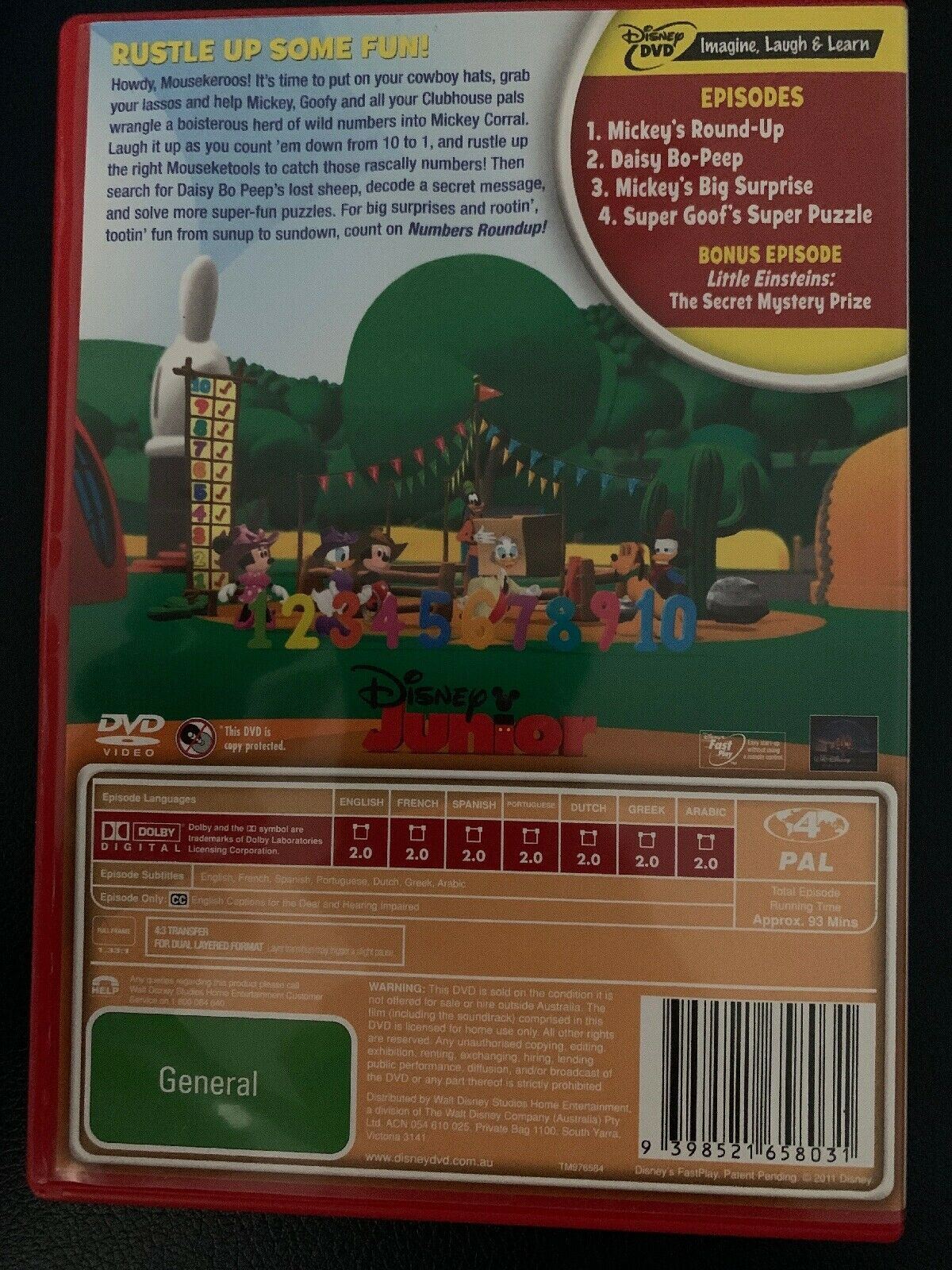 Mickey Mouse Clubhouse - Numbers Roundup (DVD) Disney Junior