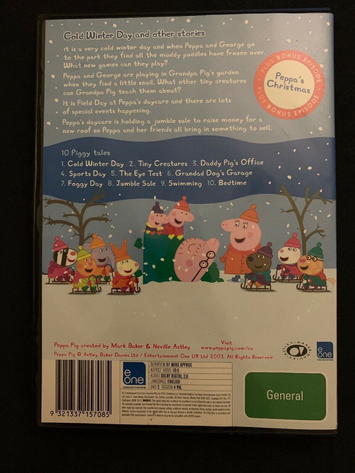 Peppa Pig - Cold Winter Day (DVD, 2014)
