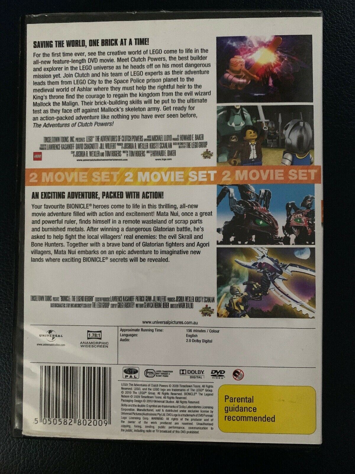Lego The Adventures of Clutch Powers + Bionicle (DVD)