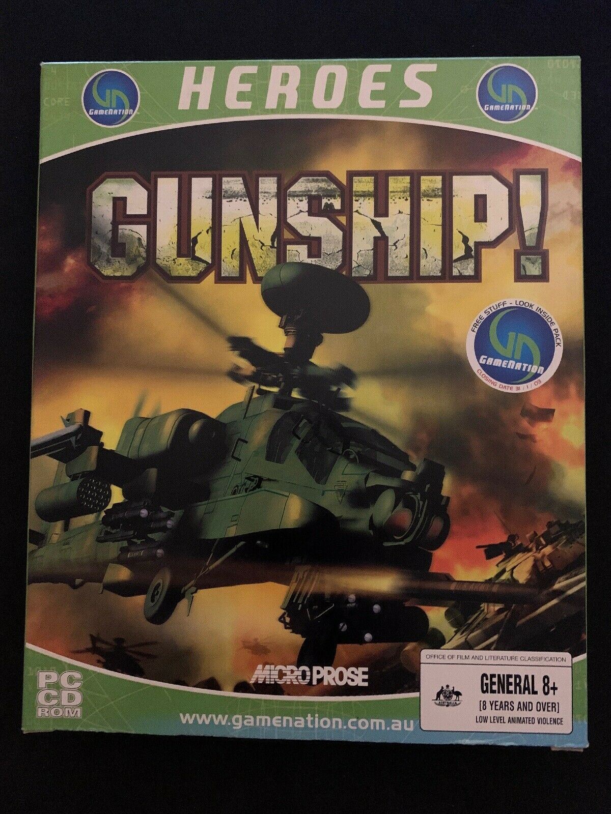 Gunship! PC CDROM (2002) Vintage Microprobe Helicopter Combat Simulator Game