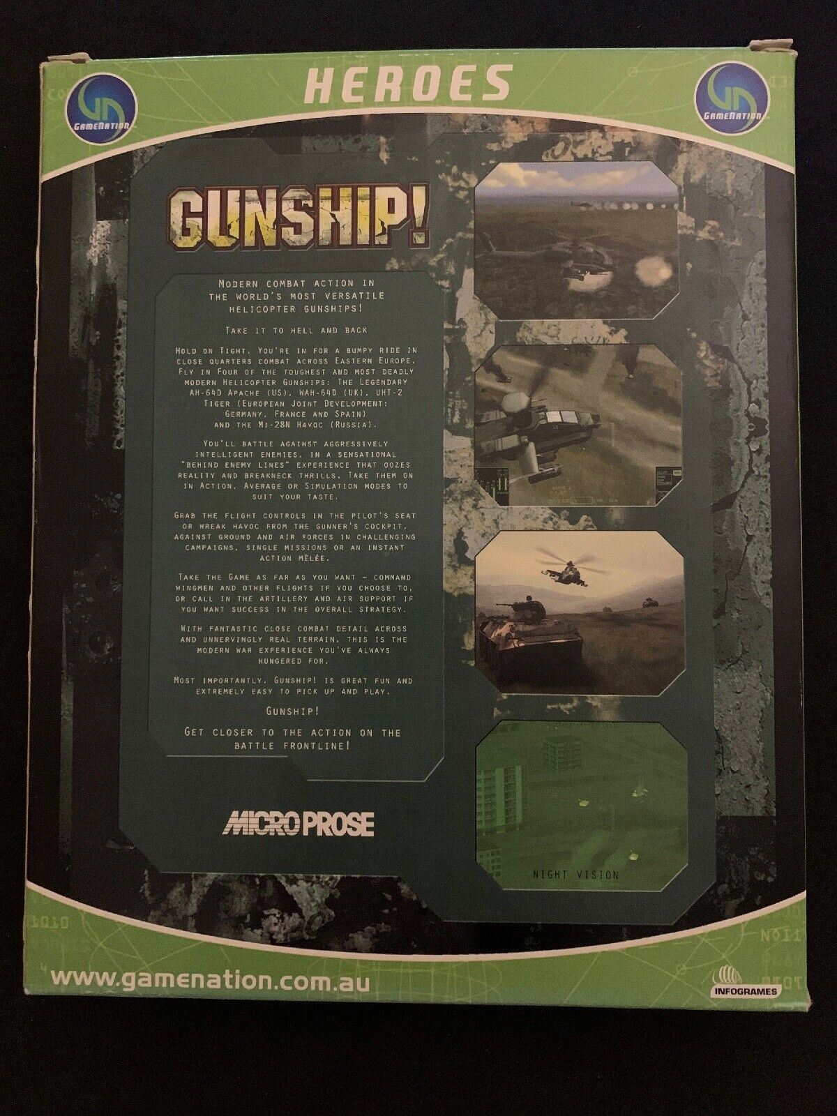 Gunship! PC CDROM (2002) Vintage Microprobe Helicopter Combat Simulator Game