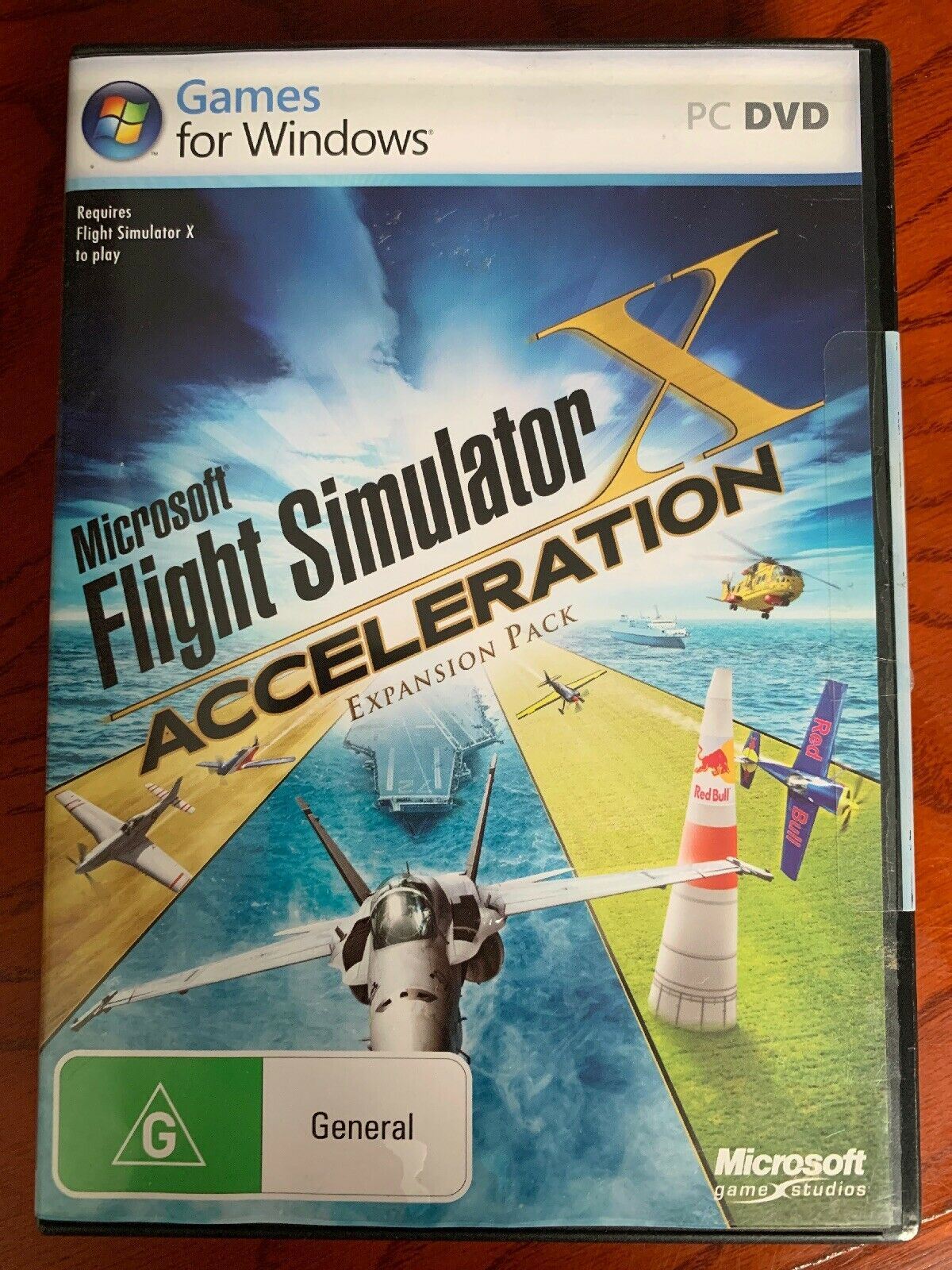 MICROSOFT FLIGHT SIMULATOR X ACCELERATION PC DVD-ROM DVDROM EXPANSION PACK GAME