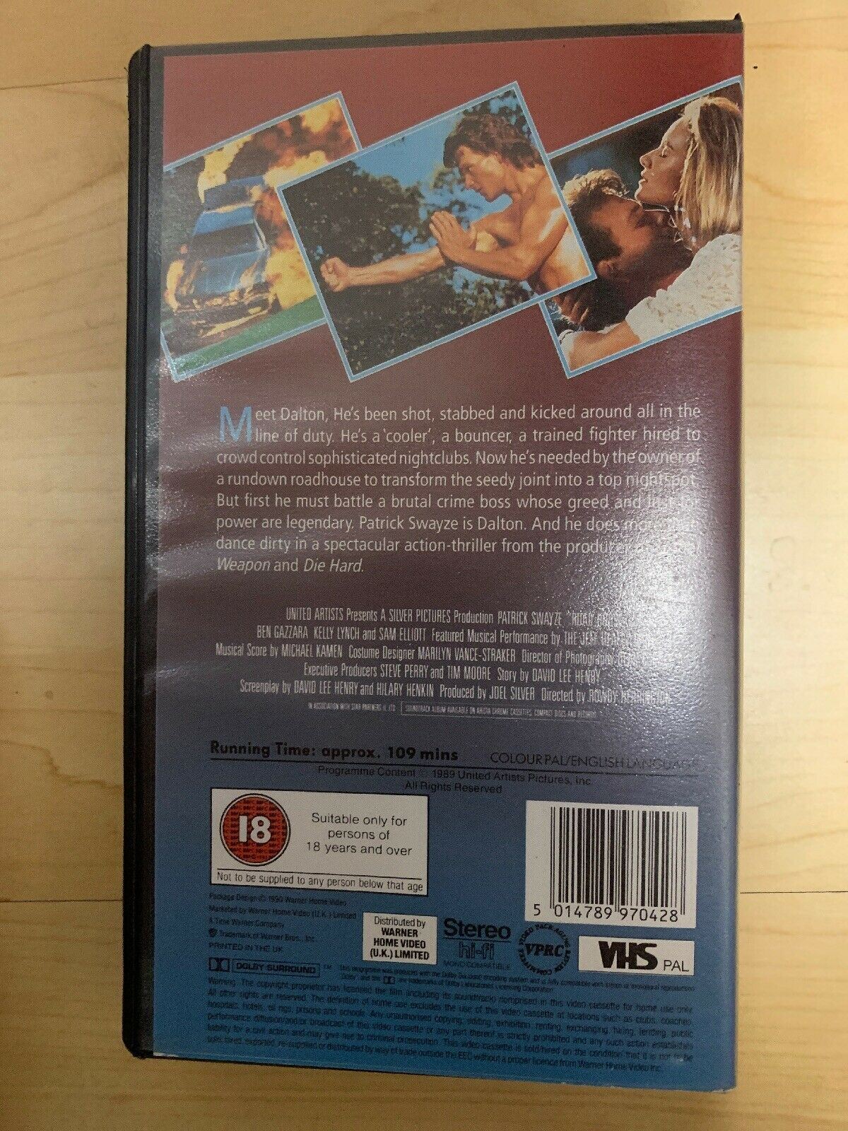 Road House VHS PAL starring Patrick Swayze