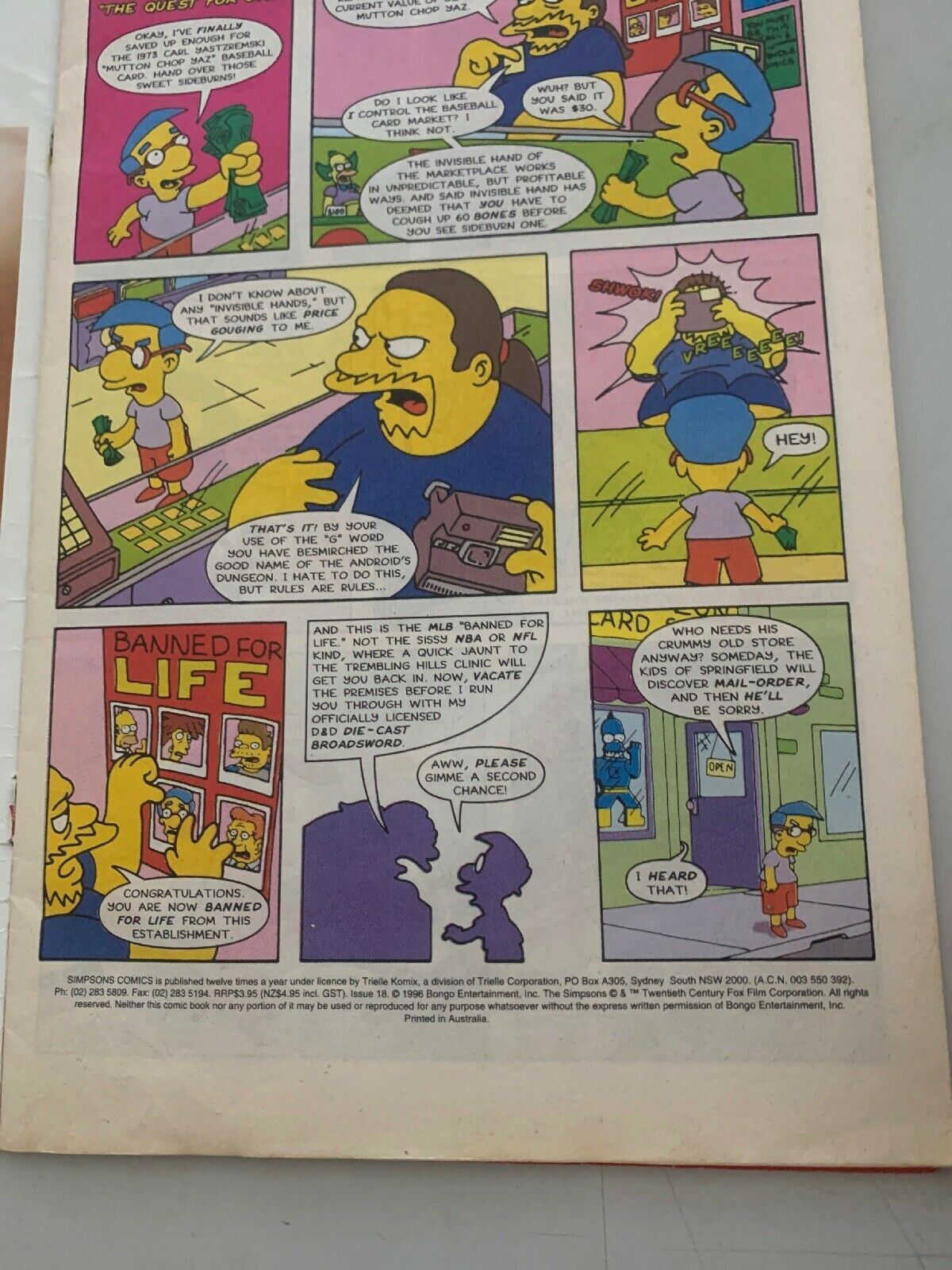 The Simpsons Comics Fun House Issue 18 June 1996