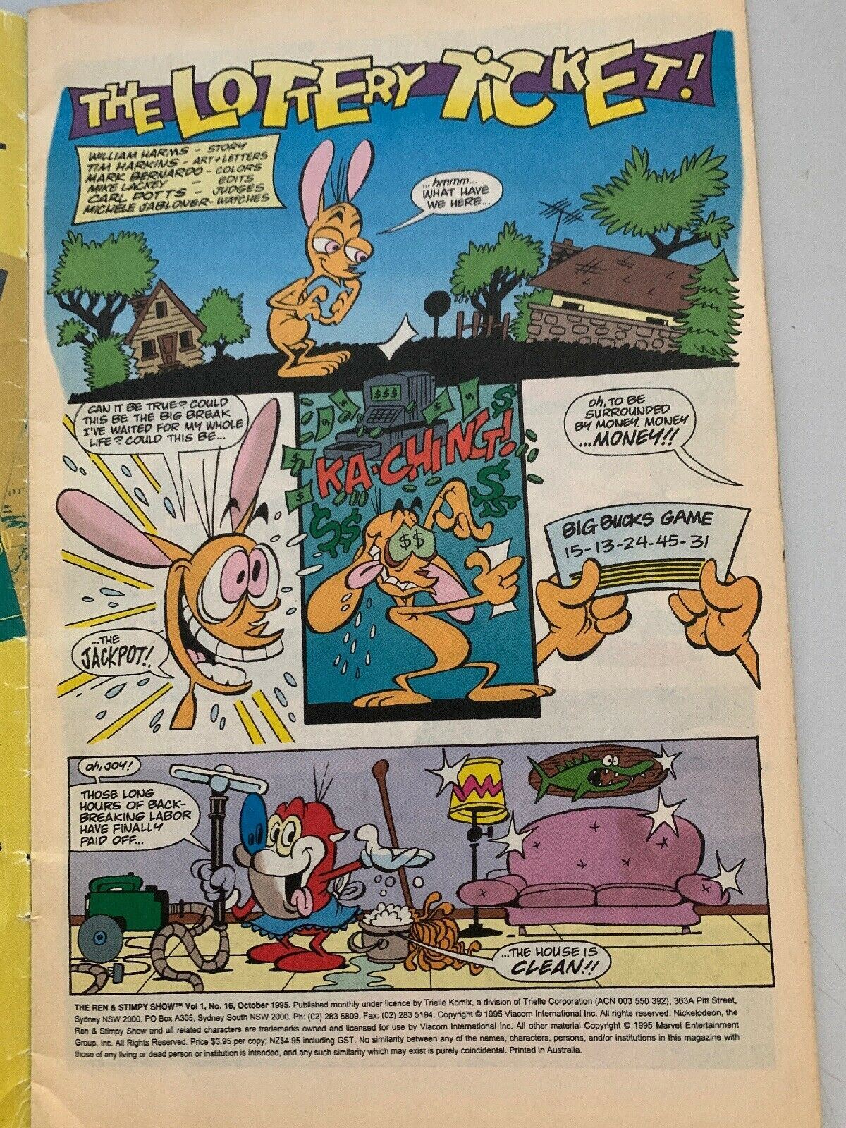 The Ren & Stimpy Show Comic - Trielle Komix Volume 1 16th Edition October 1995