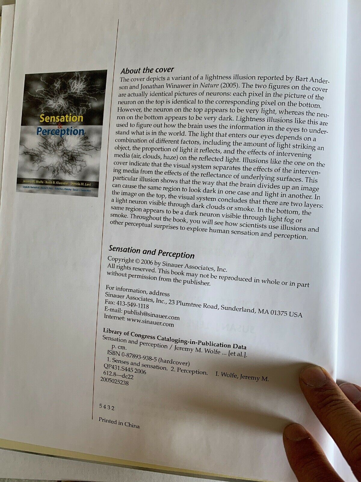 Sensation and Perception by Keith Kluender, Dennis Levi, Susan Lederman, Roberta